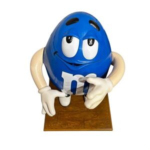 Vintage MM Candy‎ Dispenser Blue Peanut M&M Toy Official 10" Tested Works